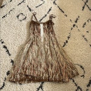 Free People brown sun dress with hooked front